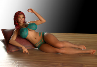 Картинка 3д+графика люди+ people фон взгляд девушка