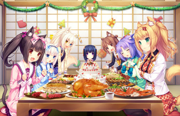 Картинка аниме nekopara фон взгляд девушка