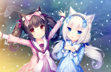 Картинка аниме nekopara фон взгляд девушки