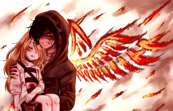 Картинка аниме satsuriku+no+tenshi satsuriku no tenshi ангел кровопролития парень девушка