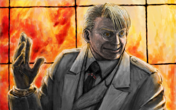 Картинка аниме hellsing очки командир millennium major