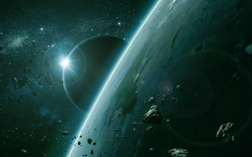 Картинка космос арт вселенная планета звезды