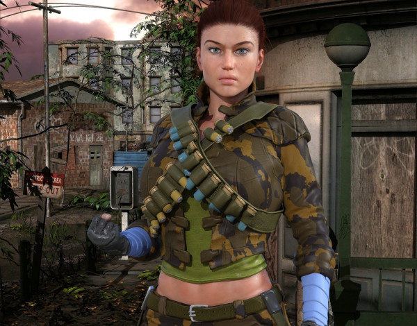 Обои картинки фото 3д графика, фантазия , fantasy, фон, взгляд, девушка