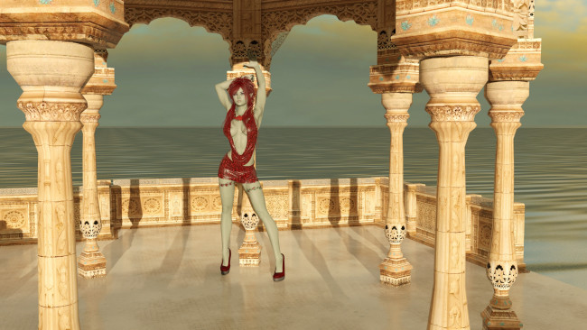 Обои картинки фото 3д графика, люди , people, фон, взгляд, девушка