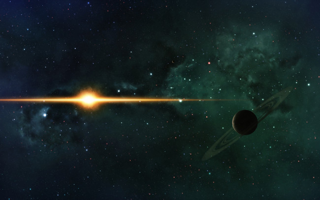 Обои картинки фото космос, арт, звезды, вселенная, планета