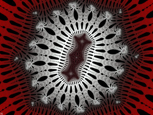 Картинка 3д+графика фракталы+ fractal цвет фон узор