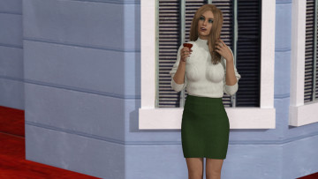 Картинка 3д+графика люди+ people фон взгляд девушка