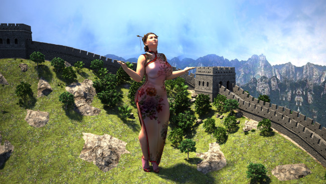 Обои картинки фото 3д графика, люди , people, девушка, взгляд, фон