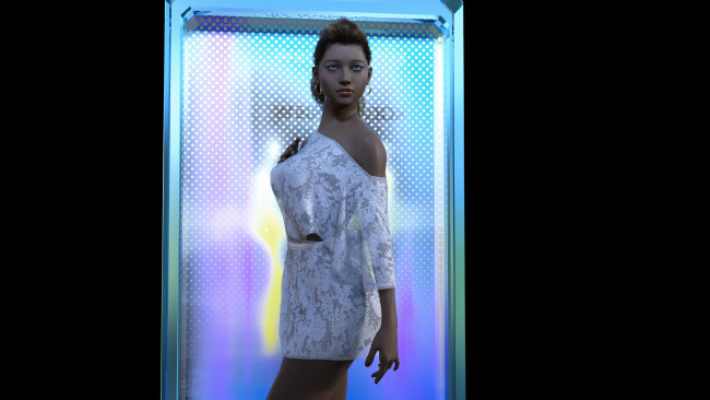 Обои картинки фото 3д графика, люди , people, фон, взгляд, девушка