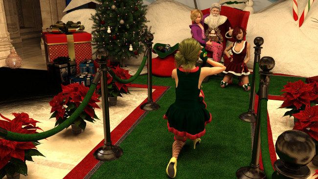 Обои картинки фото 3д графика, праздники , holidays, фон, взгляд, девушки