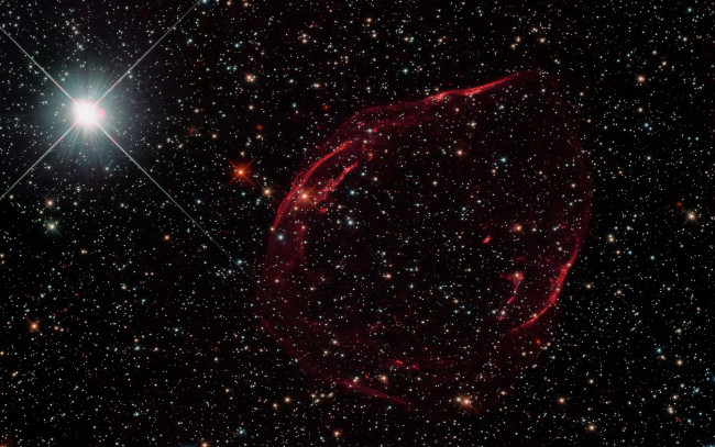 Обои картинки фото космос, звезды, созвездия, dem, l, 71, supernovae