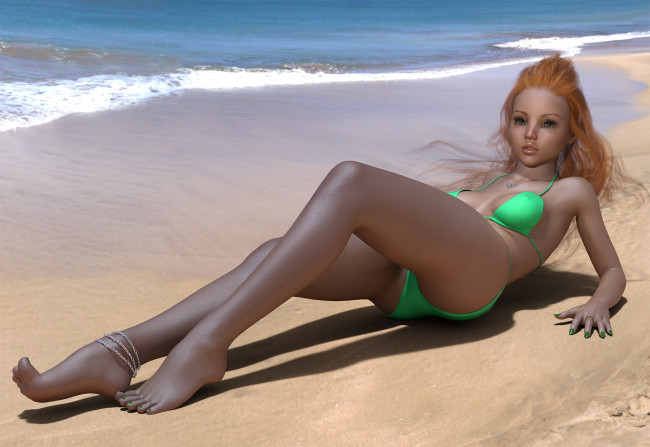 Обои картинки фото 3д графика, люди , people, девушка, фон, взгляд