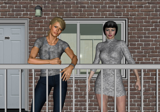 Обои картинки фото 3д графика, люди , people, фон, взгляд, девушки