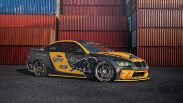 обоя bmw e92 chrono pneu drift team, автомобили, 3д, bmw, e92, chrono, pneu, drift, team