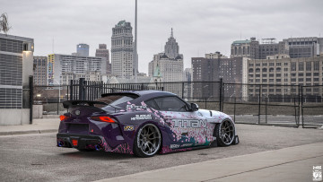 обоя toyota supra gr aimgain bodykit, автомобили, 3д, toyota, supra, gr, aimgain, bodykit