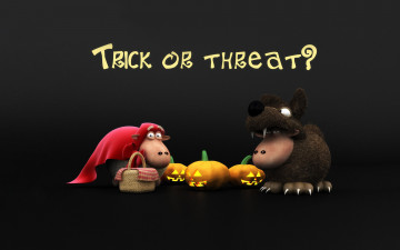 Картинка праздничные хэллоуин овцы тыквы костюмы