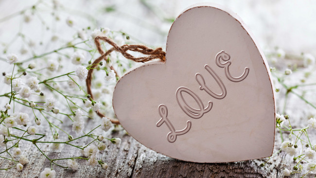 Обои картинки фото праздничные, день святого валентина,  сердечки,  любовь, гипсофила, сердечко