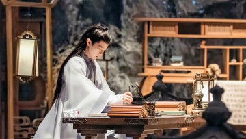 Картинка кино+фильмы yu+gu+yao ши ин скала полки стол книги