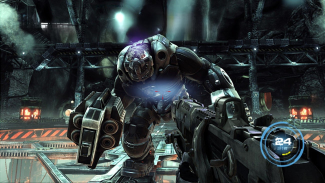 Обои картинки фото видео игры, alien rage, оружие, бой, враг, станция