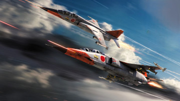 обоя видео игры, war thunder, самолеты, небо, облака