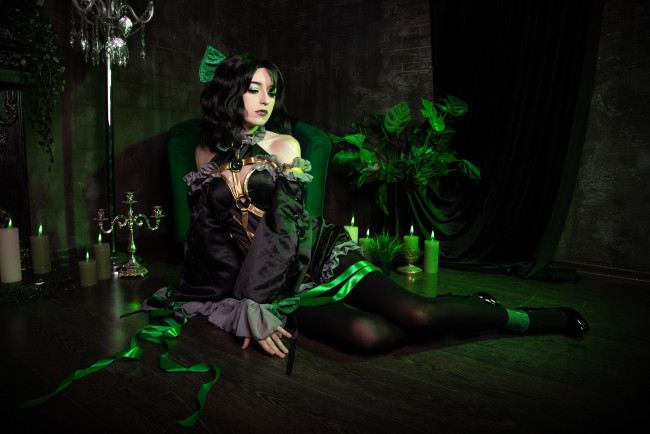 Обои картинки фото momo cosplay, девушки, momo, девушка, женщина, брюнетка, темноволосая, сексуальная, модель, звезда, позирует, разная, обувь, верхняя, стильная, одежда, нижнее, эротическое, бельё, трусы, лифчик, колготки, чулки, аксессуары, макияж, и, множество, элементов, на, фотографии