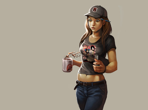 Обои картинки фото рисованные, люди