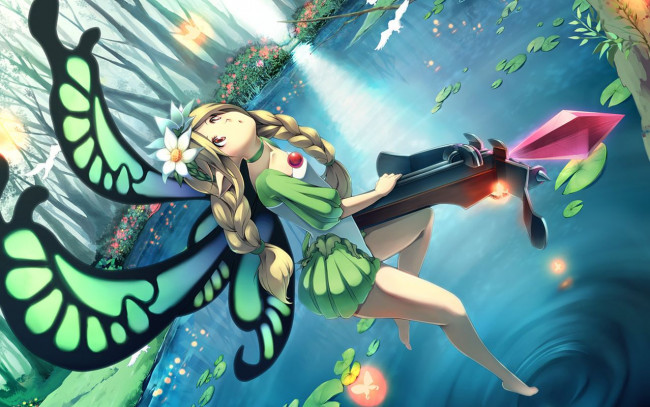 Обои картинки фото аниме, weapon, blood, technology