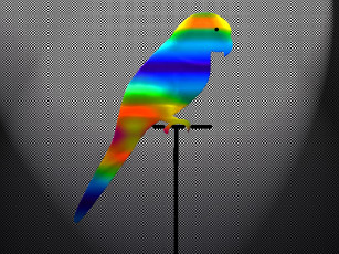 Картинка 3д графика animals животные клетки квадраты попугай