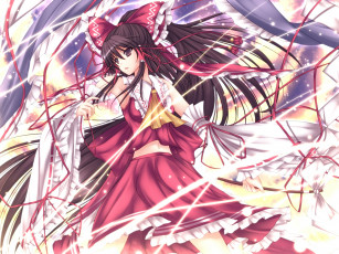 Картинка аниме touhou рейму хакурей