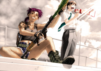 Картинка аниме black lagoon rock levi