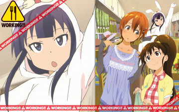Картинка аниме working девушки