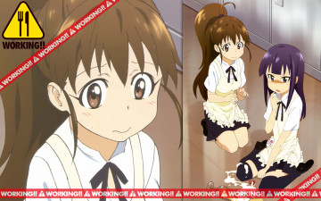 Картинка аниме working девушки