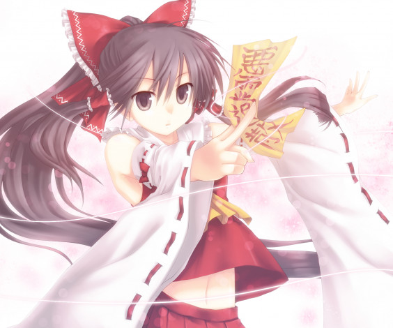 Обои картинки фото аниме, touhou, рейму, хакурей