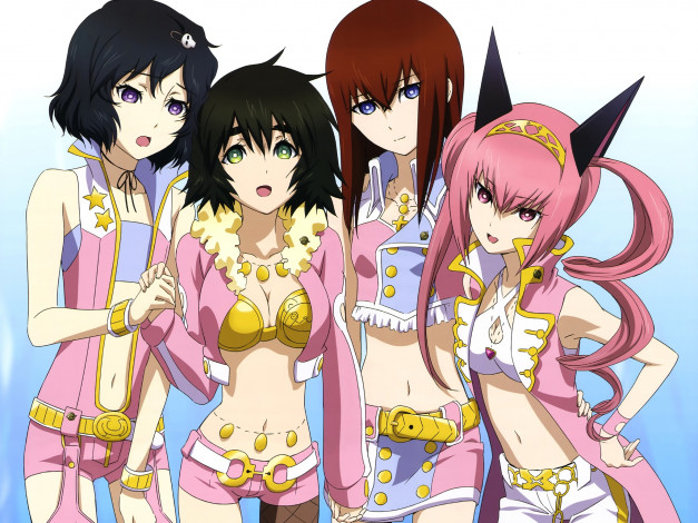 Обои картинки фото аниме, steins, gate, девушки