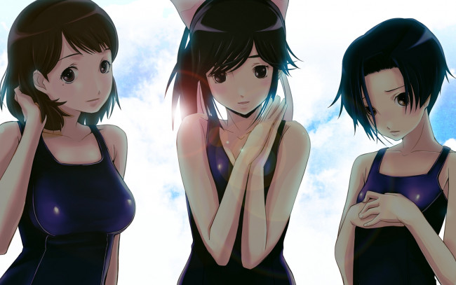 Обои картинки фото аниме, loveplus, девушки