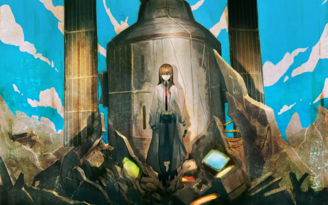 Обои картинки фото аниме, steins, gate, девушка