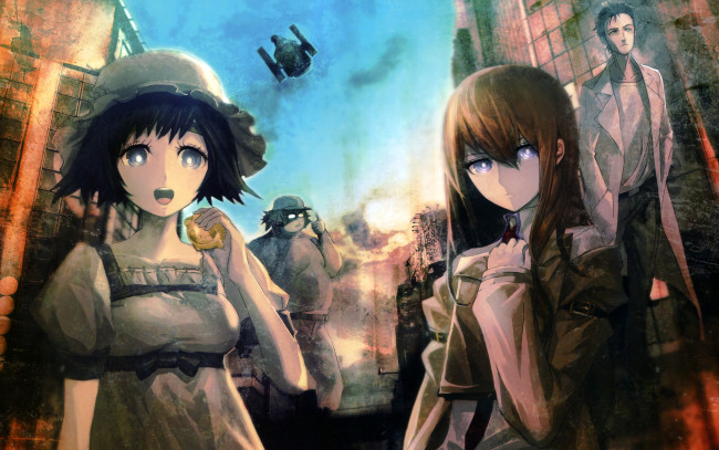 Обои картинки фото аниме, steins, gate, девушки