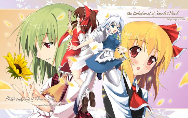 Обои картинки фото аниме, touhou, персонажи, тохо