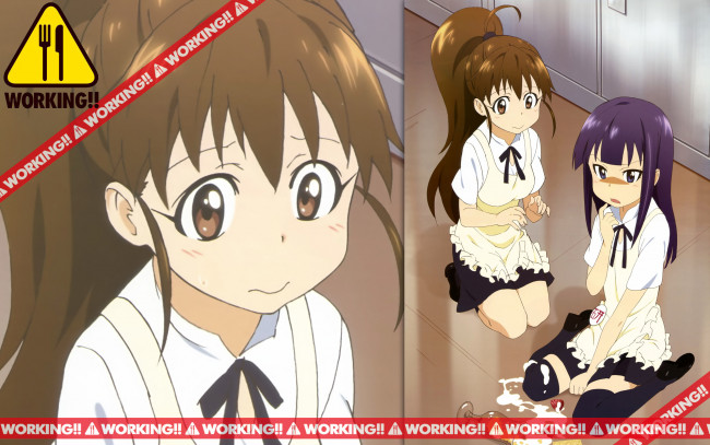 Обои картинки фото аниме, working, девушки