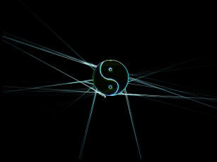 Картинка 3д графика yin yang инь Янь