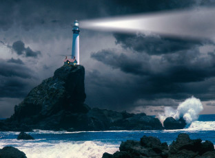 Картинка природа маяки скала маяк