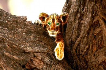 Картинка 3д графика animals животные лев