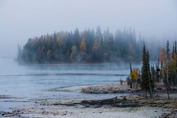 Картинка природа реки озера река зима лес