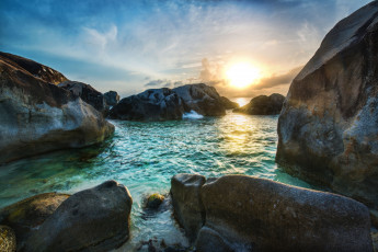 Картинка природа восходы закаты побережье