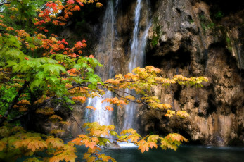 Картинка plitvice lakes national park хорватия природа водопады
