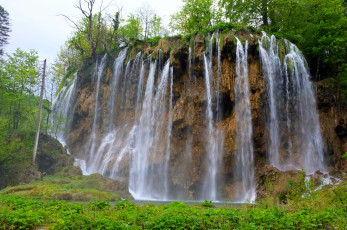 Картинка plitvice lakes national park природа водопады озера водопад