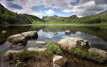 Картинка природа реки озера лето камни озеро