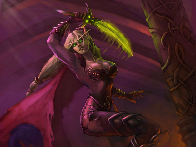 Обои картинки фото world, of, warcraft, видео, игры, фан-арт, blood, elf