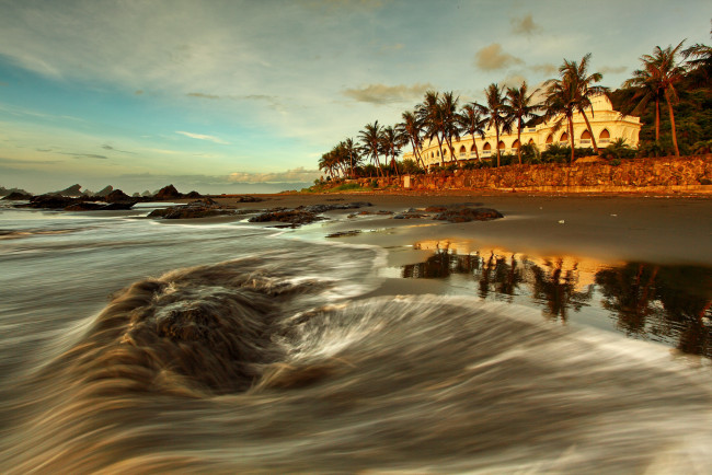 Обои картинки фото taiwan, природа, тропики, тайвань, море, пальмы, пейзаж