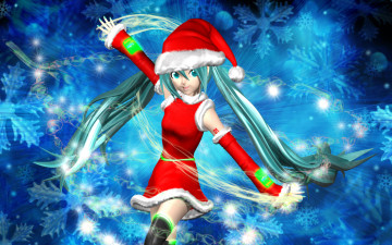 Картинка 3д графика anime аниме снегурочка vocaloid